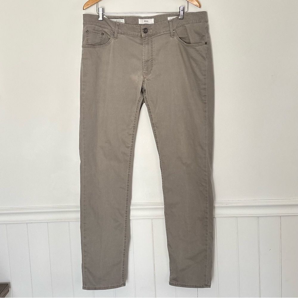 Brax Men's Hi Flex Modern Fit Chuck Pants Size 40/33.5 Casual Comfy Neutral *E26